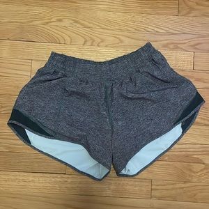 Gray Lululemon running shorts